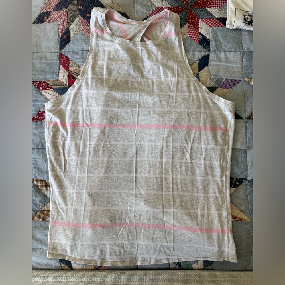 Lululemon Stripee Open Tie Back Top sz large